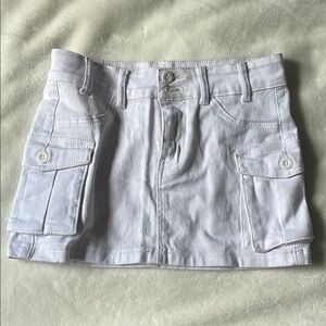 White Cargo Skirt